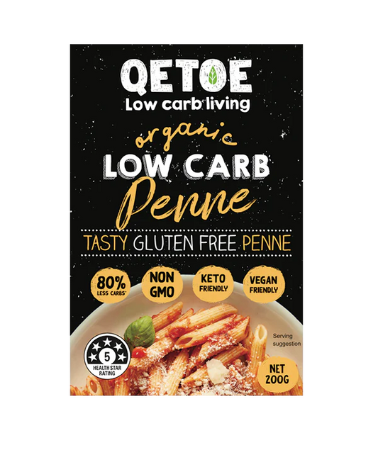 Qetoe Organic Low Carb Penne Pasta 200g
