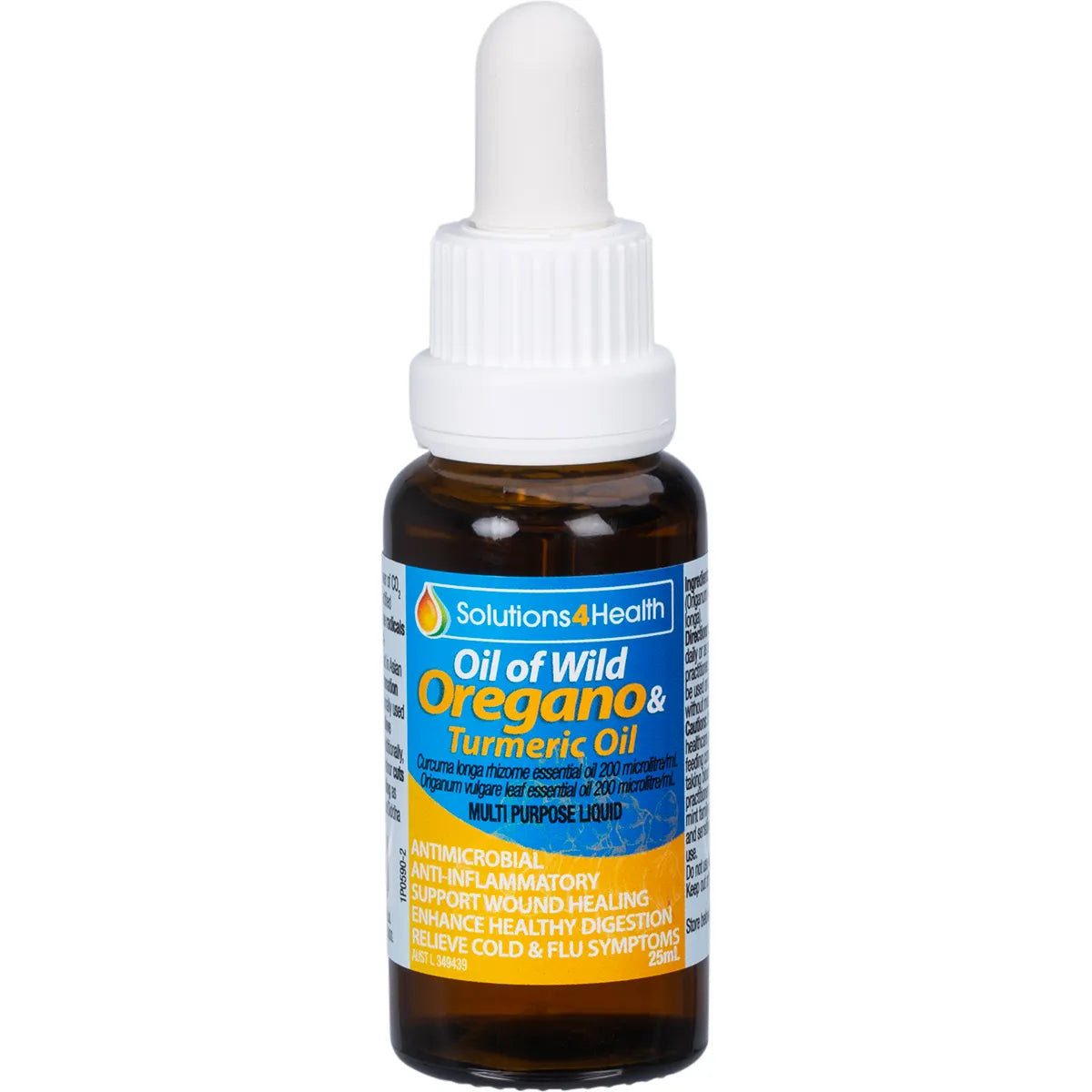 Solutions 4 Health Oil of Wild Oregano with Turmeric Oil 25ml