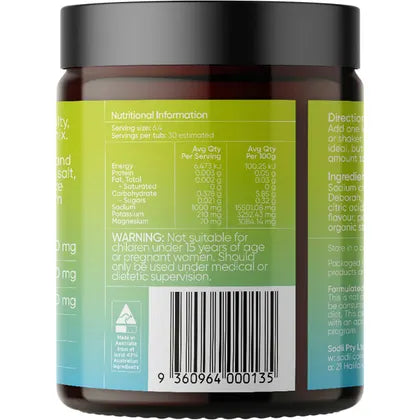 SODII Everyday Hydration Electrolytes Salts Salty Citrus 185g