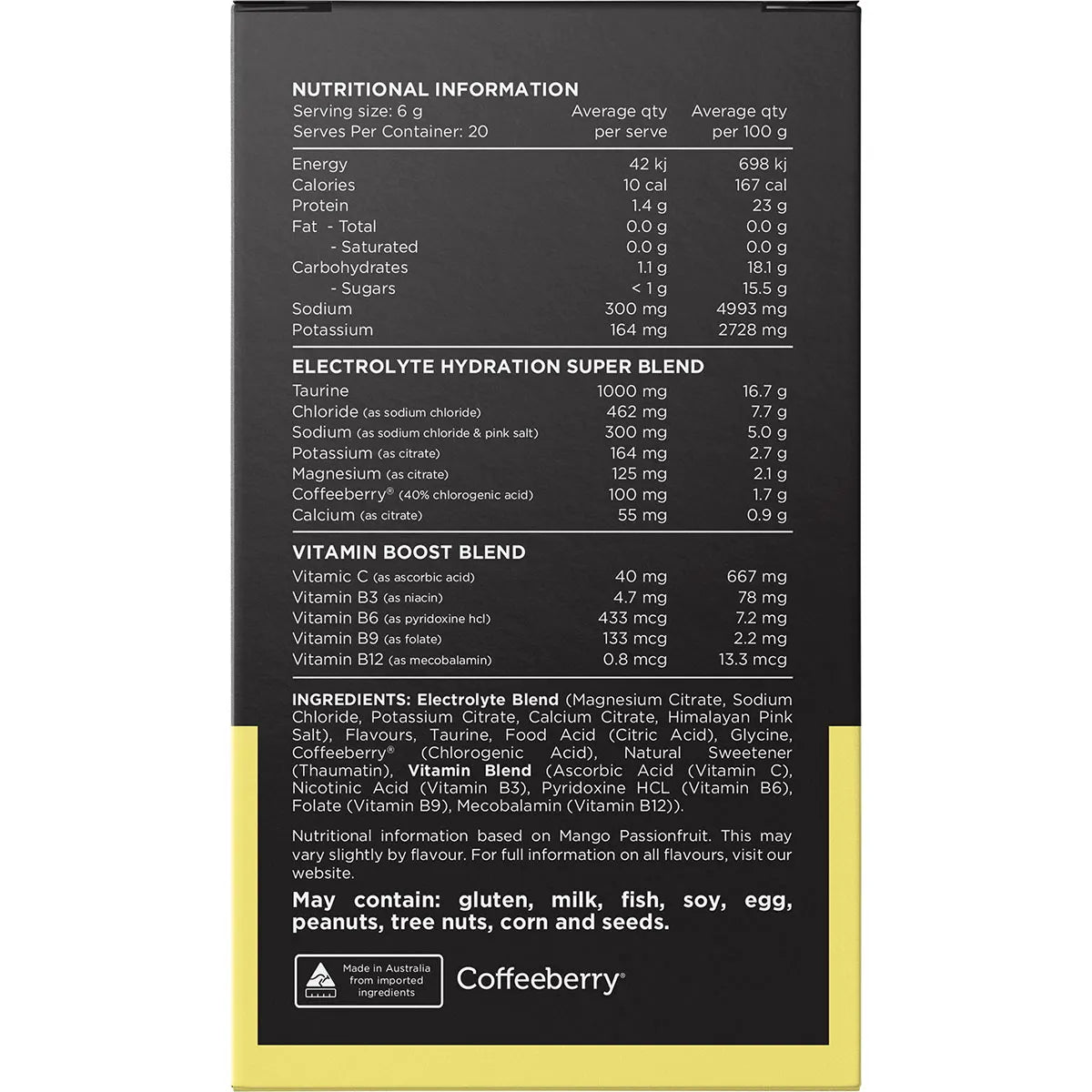 NEW Switch Nutrition Hydrate Electrolytes No Added Sugar Assorted Flavours 20 x 6g Serve Sachet box