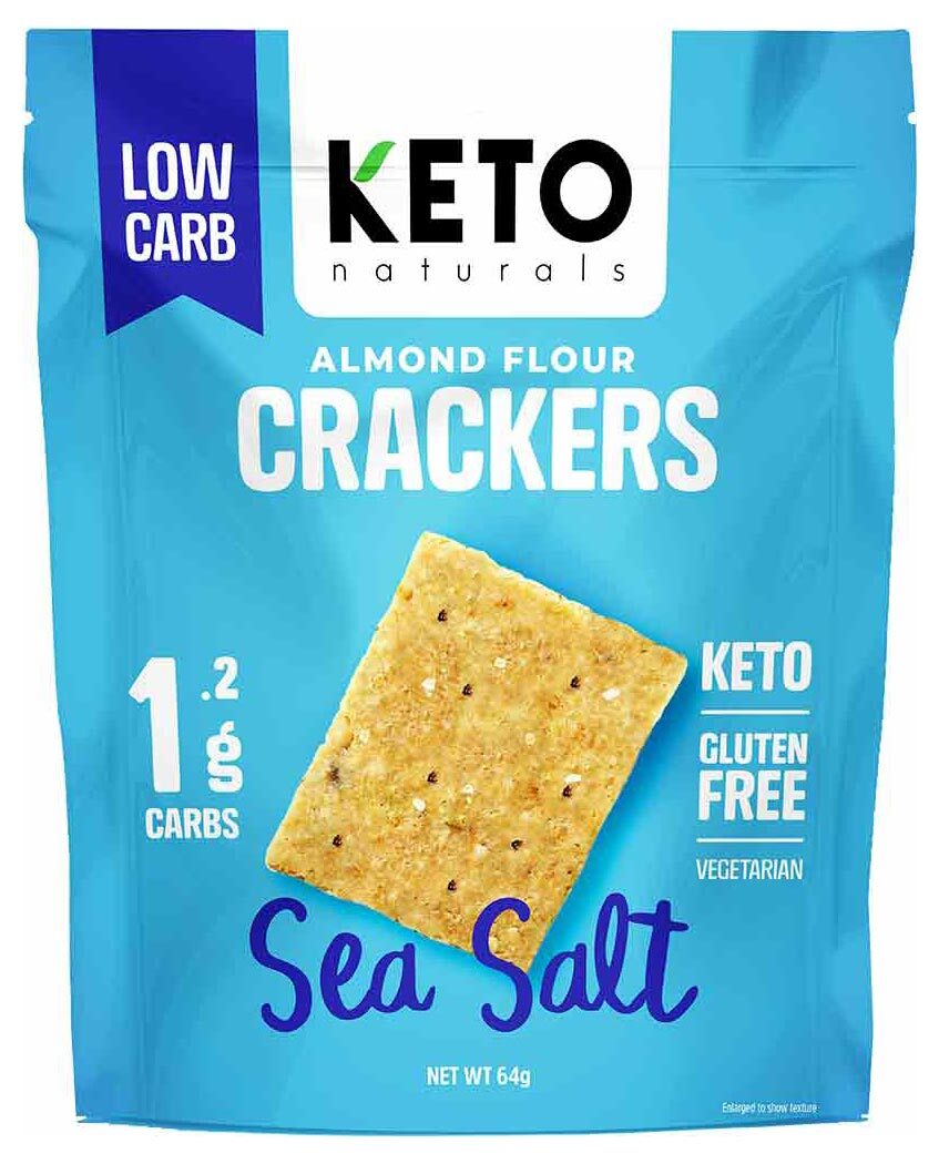 Keto Naturals Almond Flour Crackers Sea Salt 64g