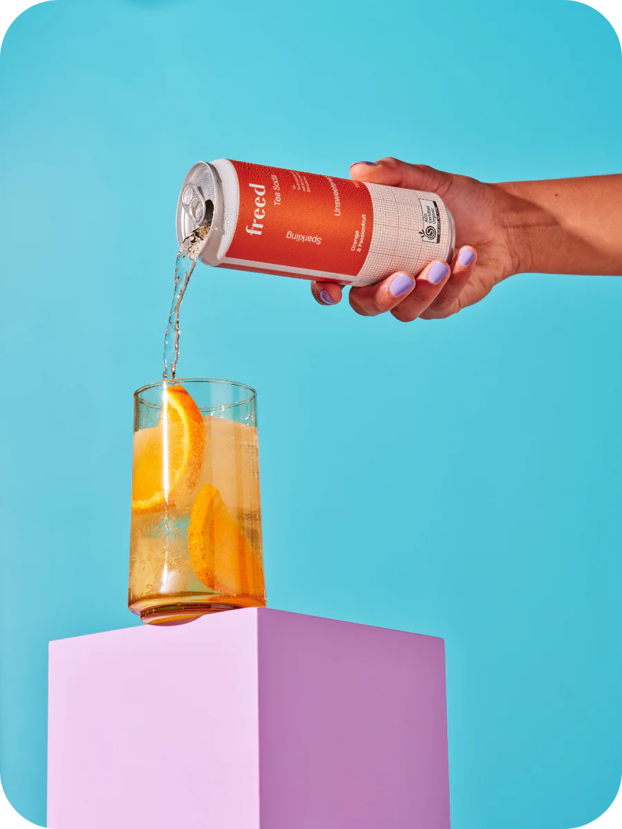 Freed Beverages Organic Sparkling Tea Soda - Orange & Passionfruit 330ml