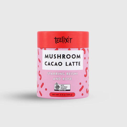 Teelixir Organic Reishi Mushroom Cacao Latte 100g - Relax, Tranquility & Deep Sleep -