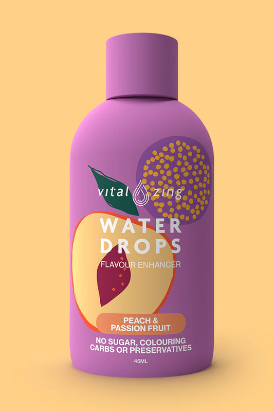 VITAL ZING Water Drops Peach & Passionfruit 45ml