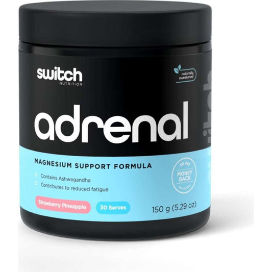 Switch Nutrition Adrenal Magnesium support with Ashwagandha 150g Strawberry Pineapple