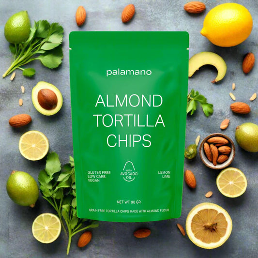 Palamano Almond Tortilla Chips Lemon Lime 90g