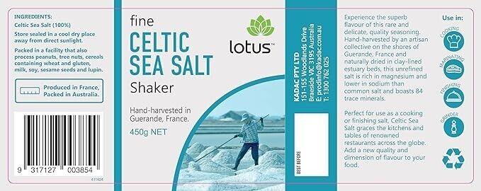 Lotus fine Sea Salt Celtic Shaker 450g
