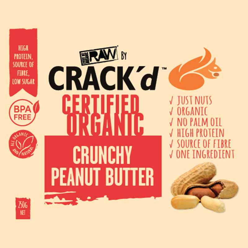 Every Bit Organic Crack'd Crunchy Peanut Butter 250g