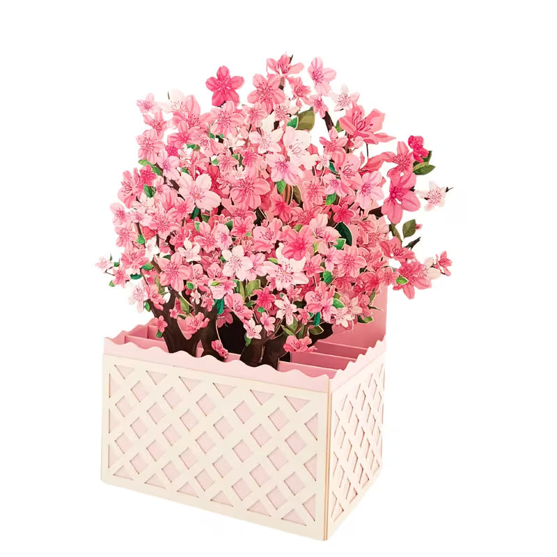 Sakura Cherry Blossom Pop-Up Bouquet Card – 3D Flower Greeting Card | Perfect for All Occasions