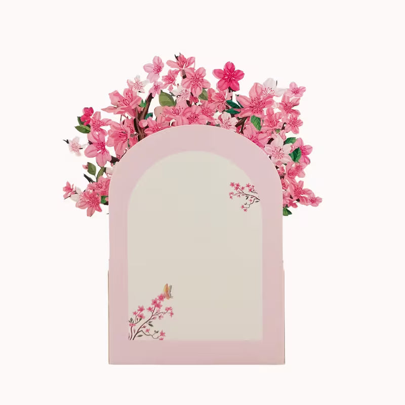 Sakura Cherry Blossom Pop-Up Bouquet Card – 3D Flower Greeting Card | Perfect for All Occasions