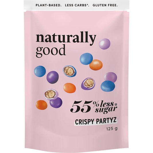 Naturally Good Crispy Partyz 55% less sugar 125g