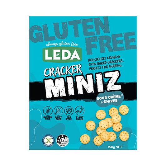 Leda Cracker Miniz Sour Crème & Chives 150g