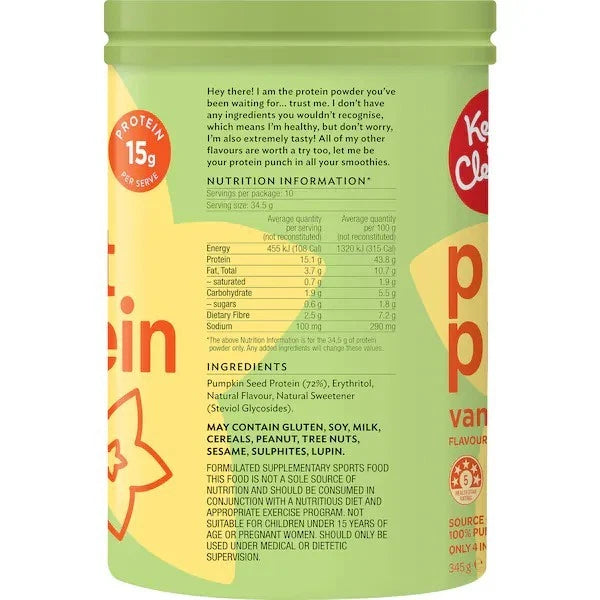 Keep It Cleaner Vanilla Plant Protein Powder 345g