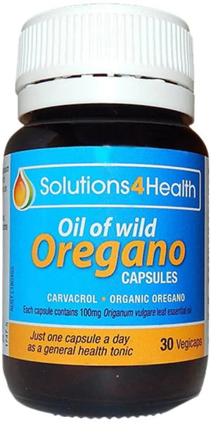 Solutions 4 Health Oil of Wild Oregano VegeCaps 30 Caps