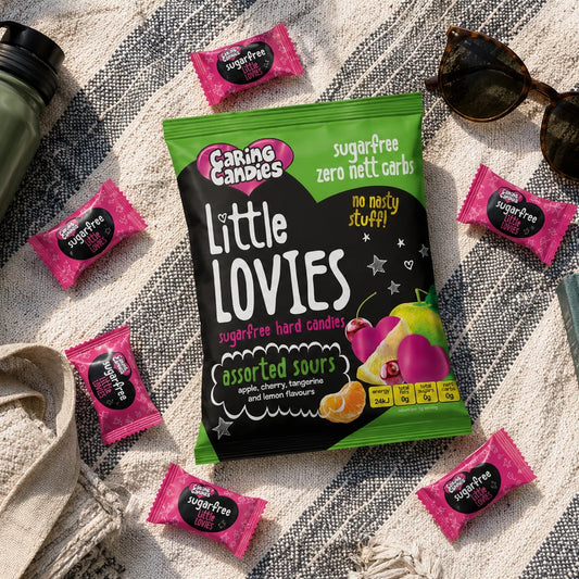 Caring Candies Little Lovies Sour Sugar-Free Sweets | ASSORTED SOURS | 100g