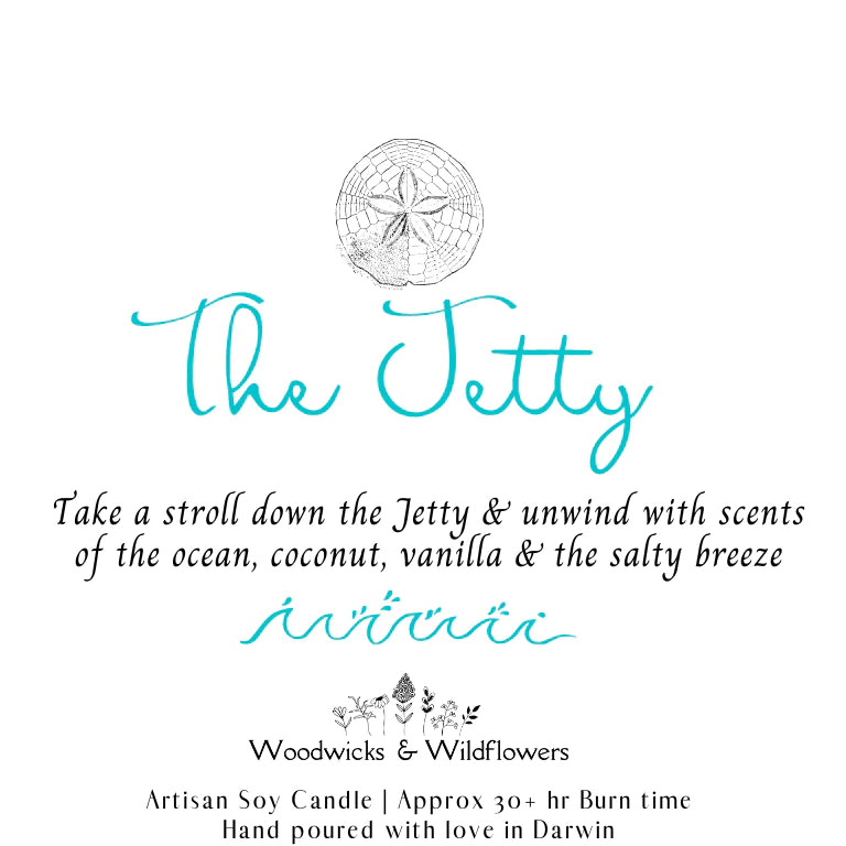 Woodwicks & Wildflowers ' The Jetty ' Artisan Soy Candle Home Decor