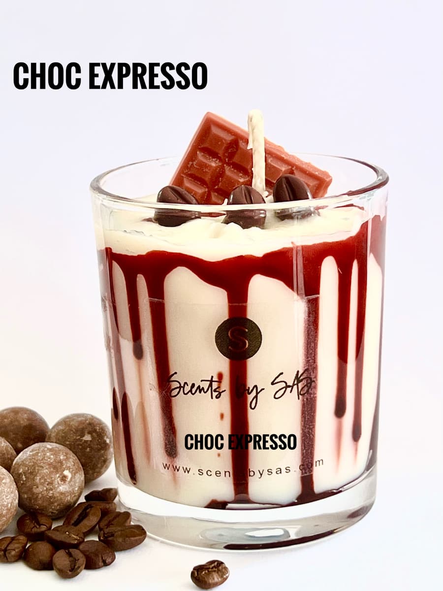 SCENTS BY SAS Choc Expresso - Soy Hand Crafted Candle 350ml Large
