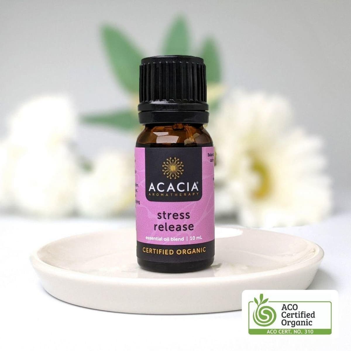 ACACIA AROMATHERAPY Stress Release Certified Organic Essential Oil Blend