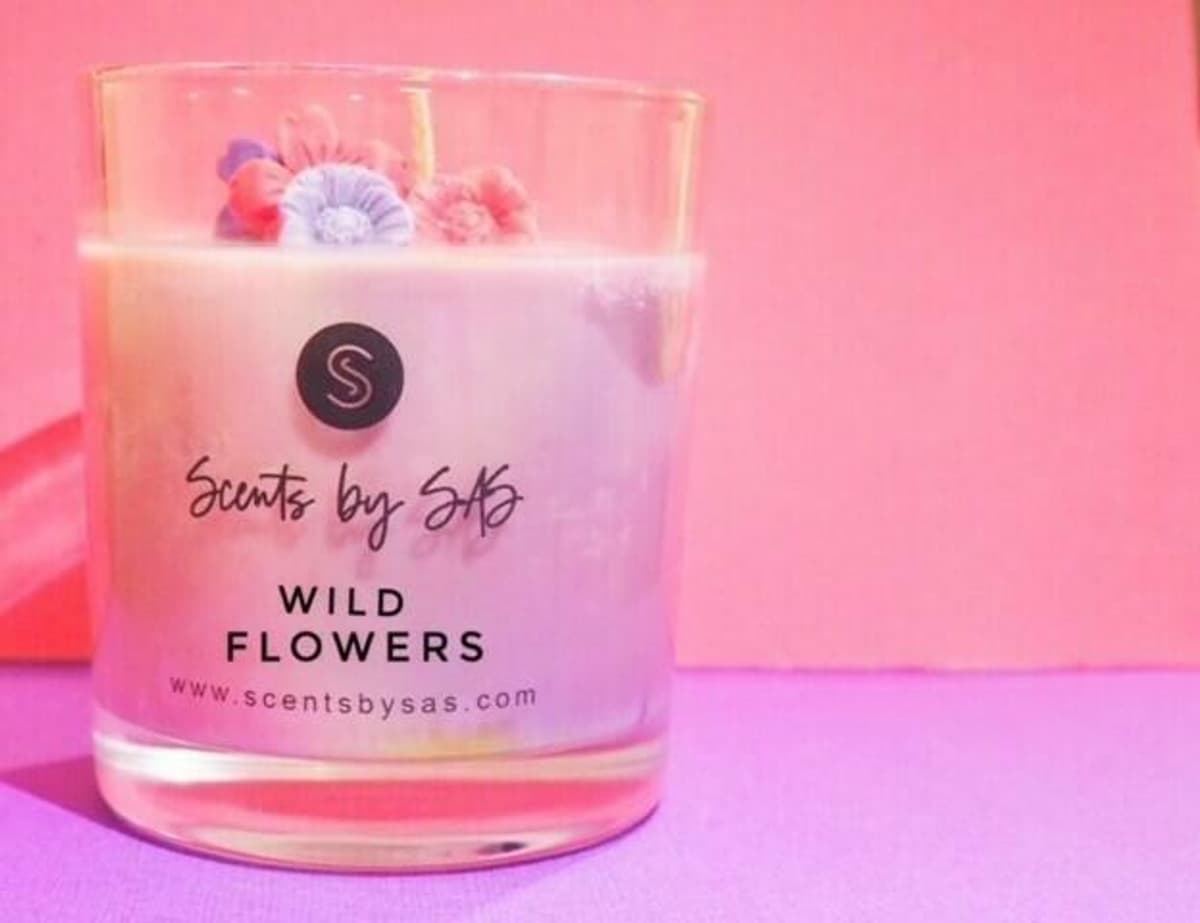 SCENTS BY SAS Wildflowers- Soy Hand Crafted Candle 350ml Large